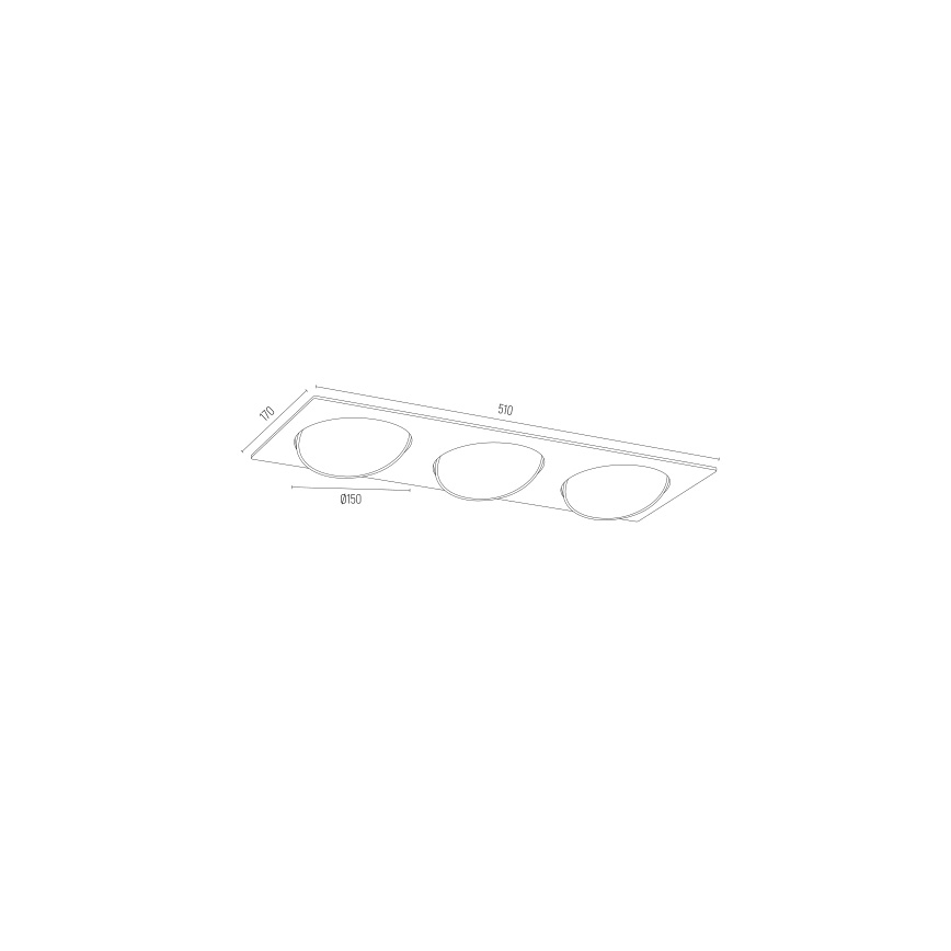 Argon 6116 BZ - Podhledové svítidlo OLIMP 3xGU10-AR111/12W/230V černá