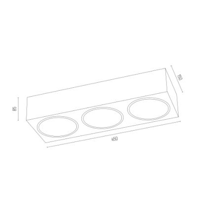 Argon 6117 BZ - Bodové svítidlo RODOS 3xGU10-AR111/12W/230V bílá