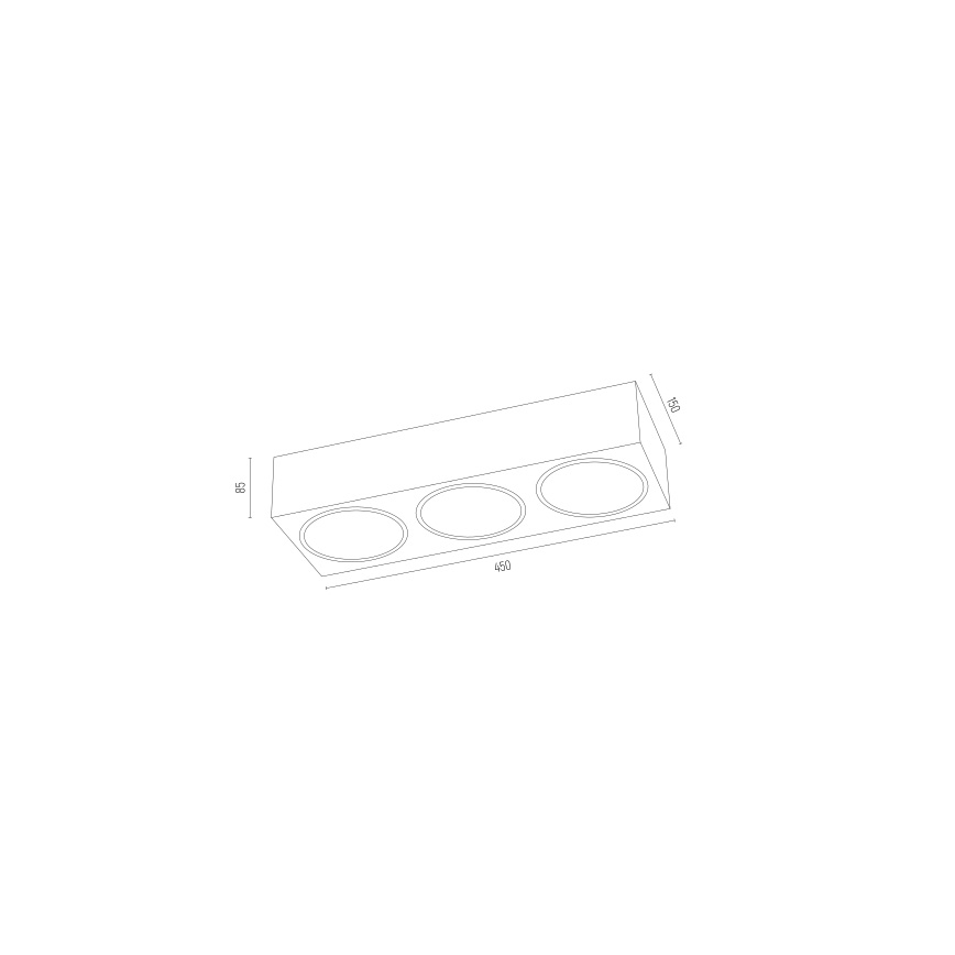 Argon 6117 BZ - Bodové svítidlo RODOS 3xGU10-AR111/12W/230V bílá