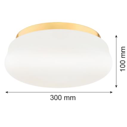 Argon 6142 - Stropní svítidlo OMBRA 3xE27/15W/230V zlatá/bílá