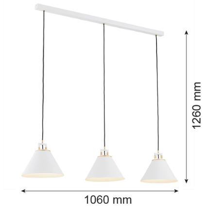 Argon 6291 - Stropní svítidlo FABIO 3xE14/7W/230V alabastr bílá