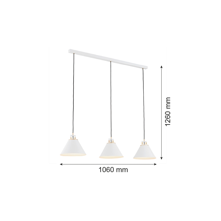 Argon 6291 - Stropní svítidlo FABIO 3xE14/7W/230V alabastr bílá