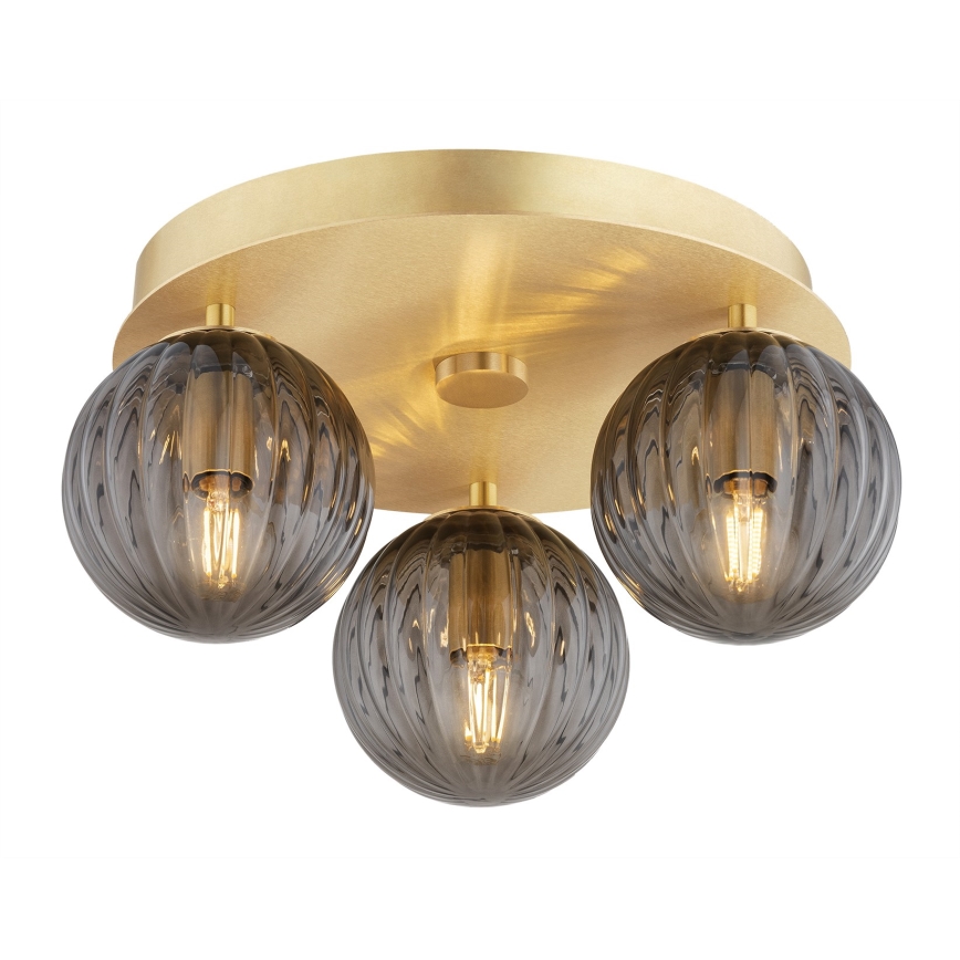 Argon 6308 - Stropní svítidlo PALOMA 3xE14/7W/230V zlatá/černá