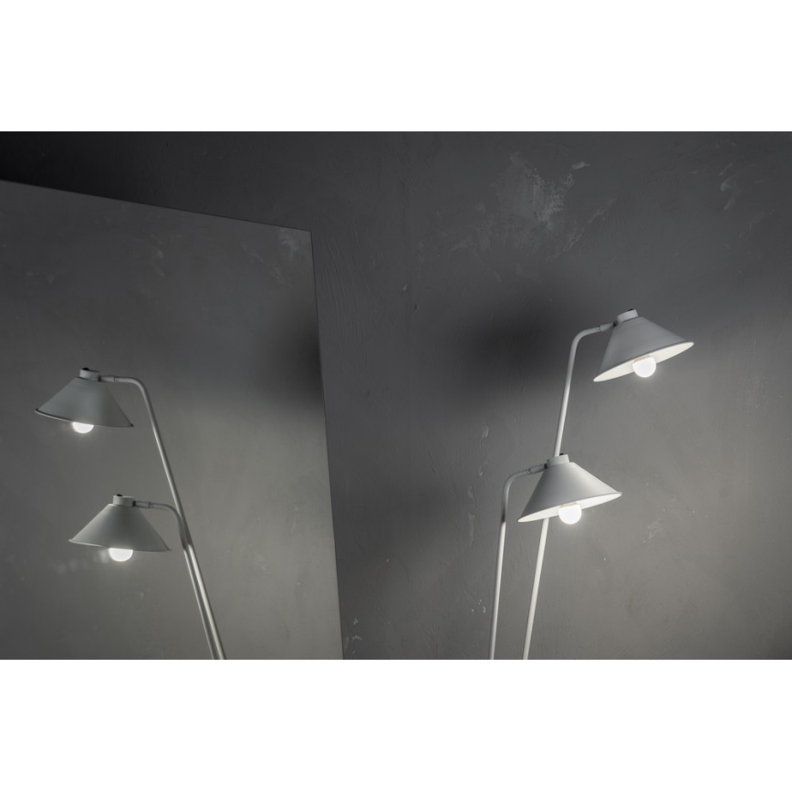 Argon 7074 - Stojací lampa GABIAN 2xE27/15W/230V bílá