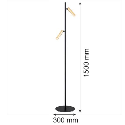 Argon 7083 - Stojací lampa TORRE 2xG9/6W/230V černá/mosaz