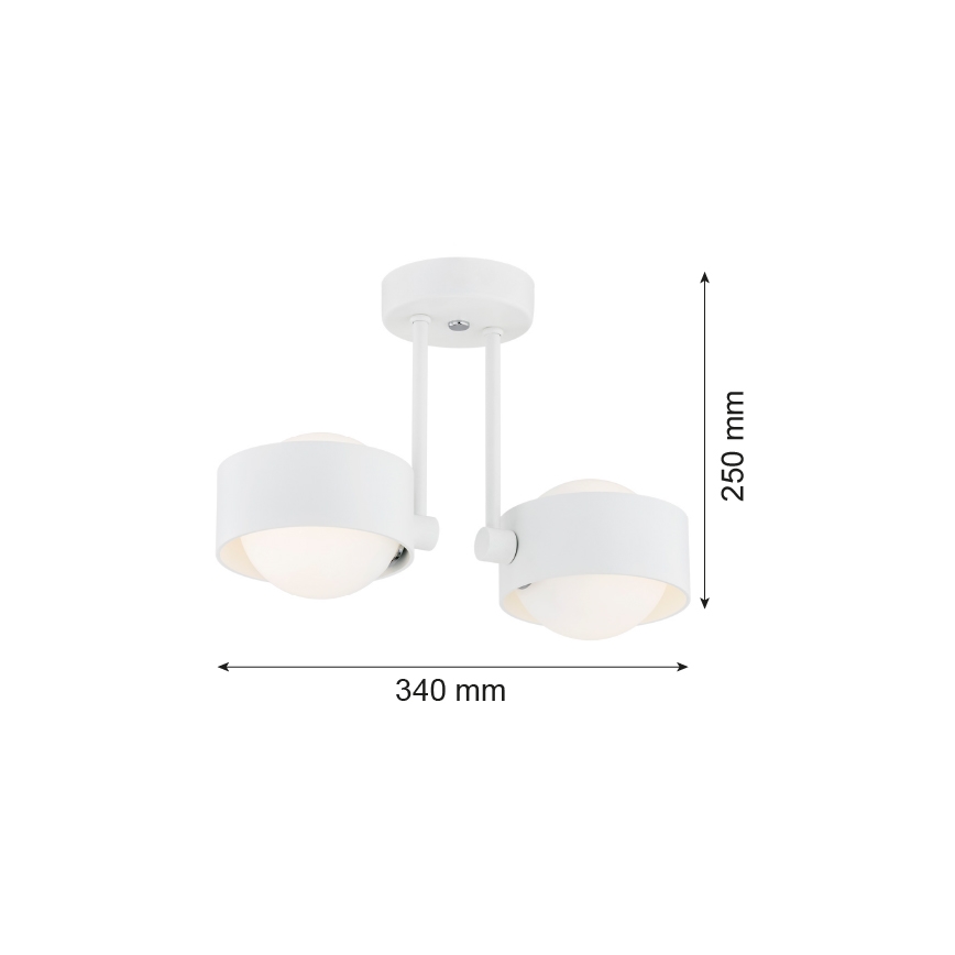 Argon 7088 - Lustr na tyči MASSIMO PLUS 2xG9/6W/230V bílá