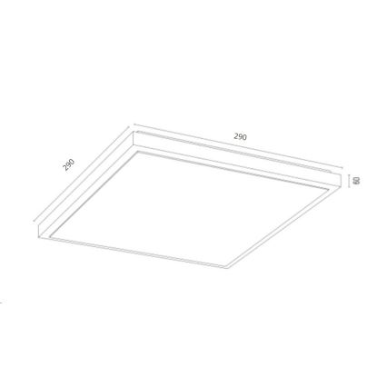 Argon 7167 - Stropní svítidlo CARLSON 2xE27/15W/230V 29x29 cm zlatá