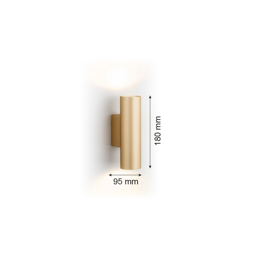 Argon 7178 - Nástěnné svítidlo MITOS PLUS 2xGU10/5W/230V zlatá