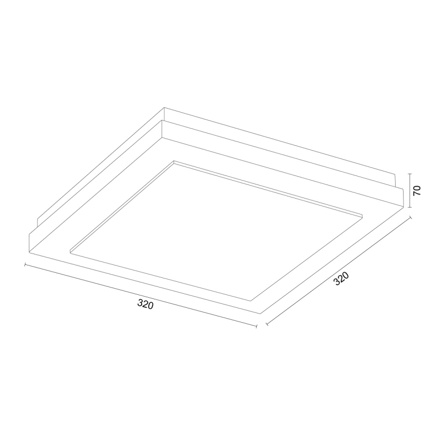 Argon 7267 - Stropní svítidlo TABOR 2xE27/15W/230V 32x32 cm béžová