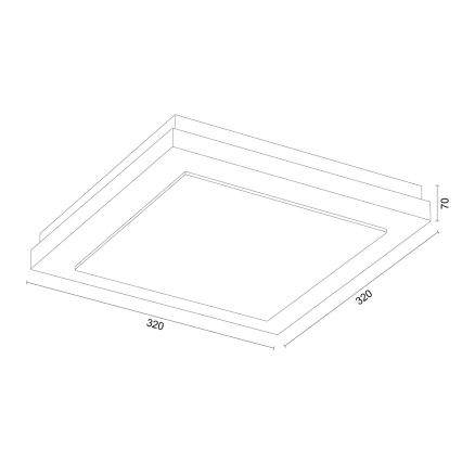 Argon 7268 - Stropní svítidlo TABOR 2xE27/15W/230V 32x32 cm terakotová