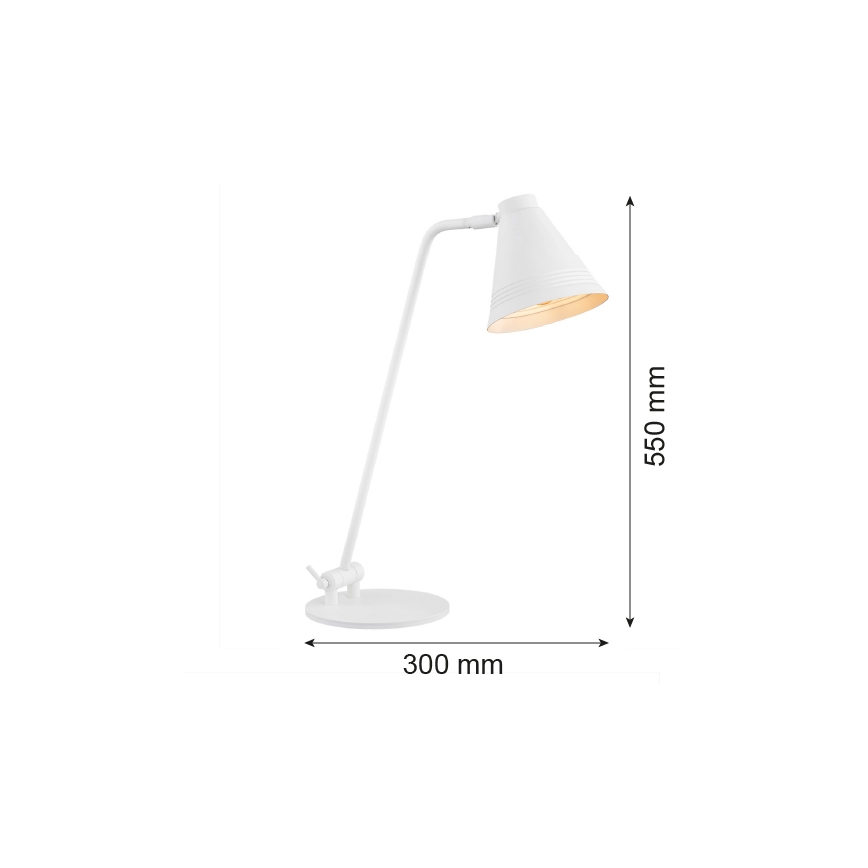 Argon 8000 - Stolní lampa AVALONE 1xE27/15W/230V bílá