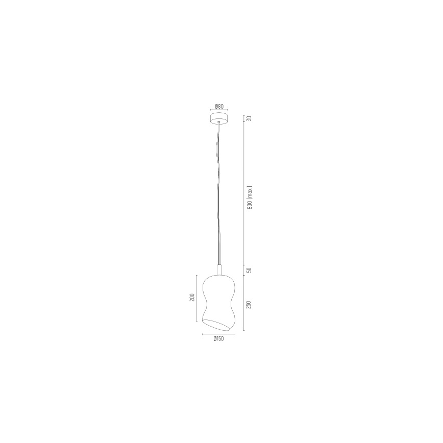 Argon 8038 - Lustr na lanku SALERNO 1xE27/15W/230V zlatá