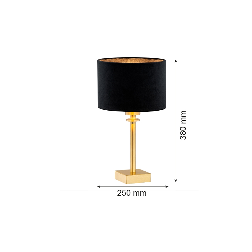 Argon 8049 - Stolní lampa ABBANO 1xE27/15W/230V mosaz/černá