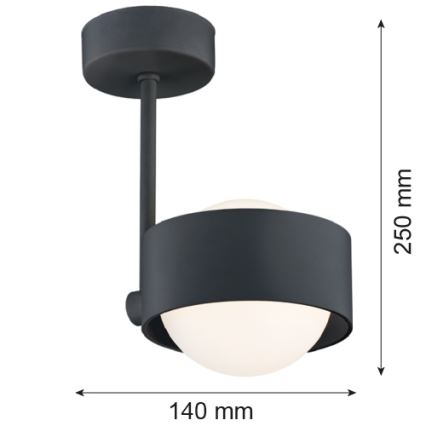 Argon 8060 - Lustr na tyči MASSIMO PLUS 1xG9/6W/230V černá