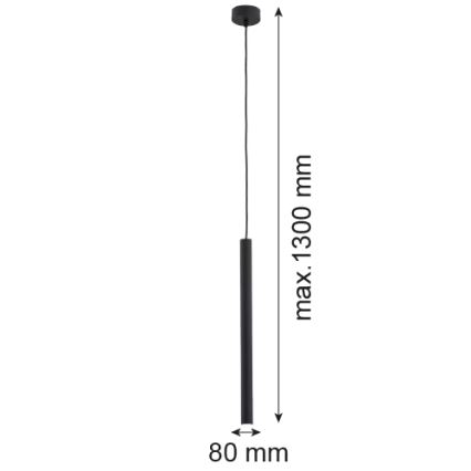 Argon 8067 - Lustr na lanku ETNA 1xG9/6W/230V černá