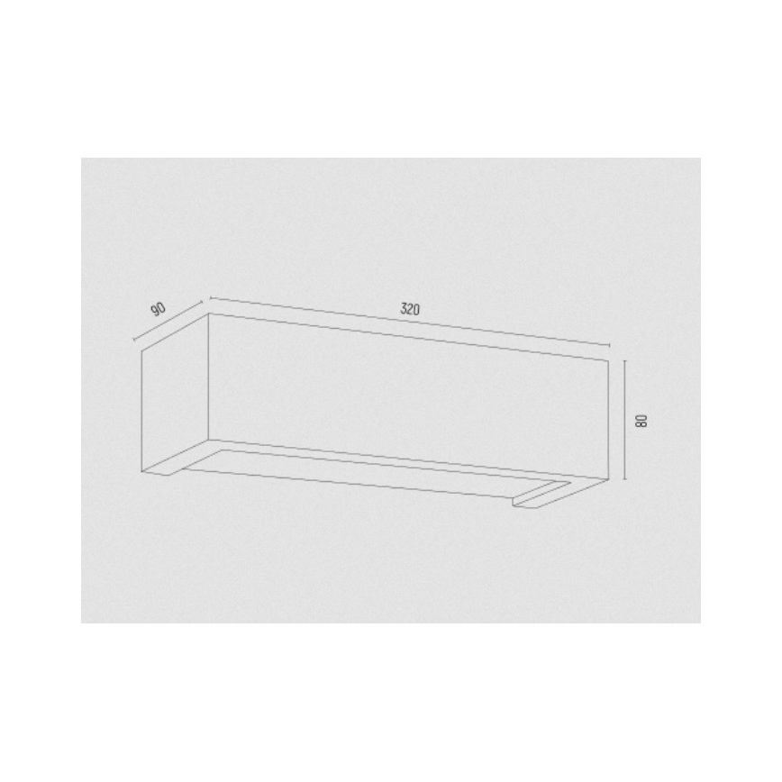 Argon 8250 - Nástěnné svítidlo CASERTA 1xE27/15W/230V 32 cm