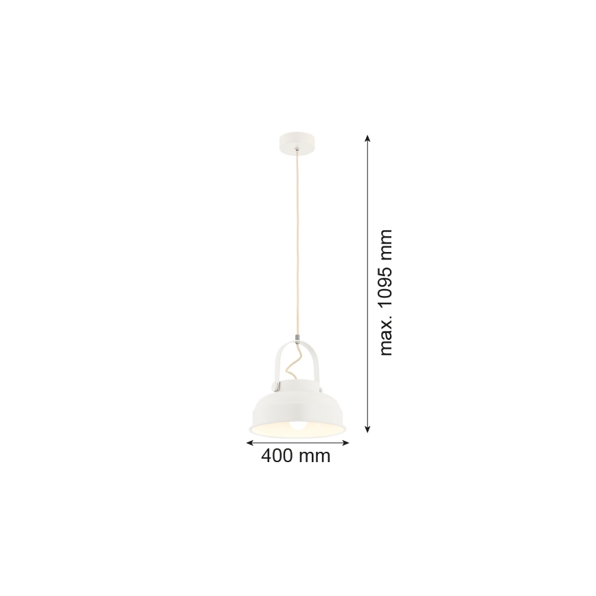 Argon 8284 - Lustr na lanku DAKOTA 1xE27/15W/230V bílá