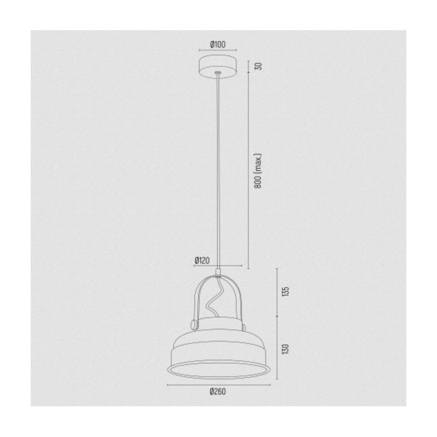 Argon 8285 - Lustr na lanku DAKOTA 1xE27/15W/230V černá