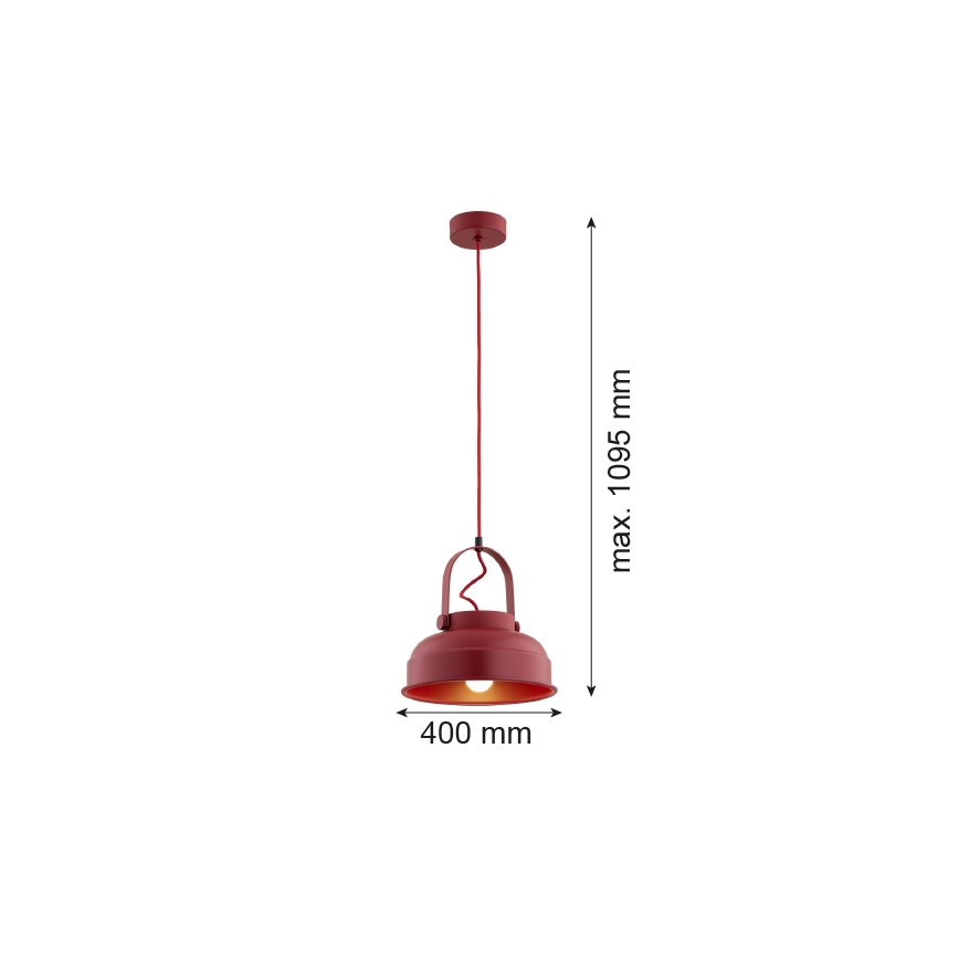 Argon 8286 - Lustr na lanku DAKOTA 1xE27/15W/230V červená