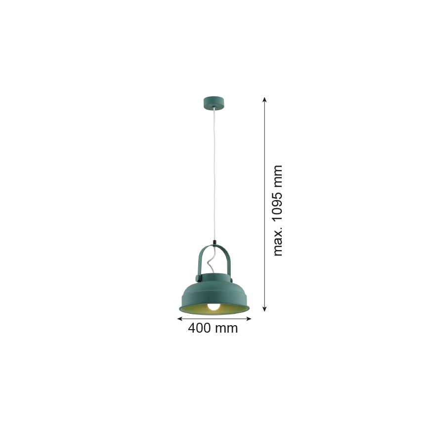 Argon 8287 - Lustr na lanku DAKOTA 1xE27/15W/230V zelená