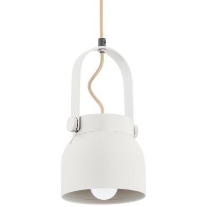 Argon 8290 - Lustr na lanku LOGAN 1xE27/15W/230V pr. 14 cm bílá