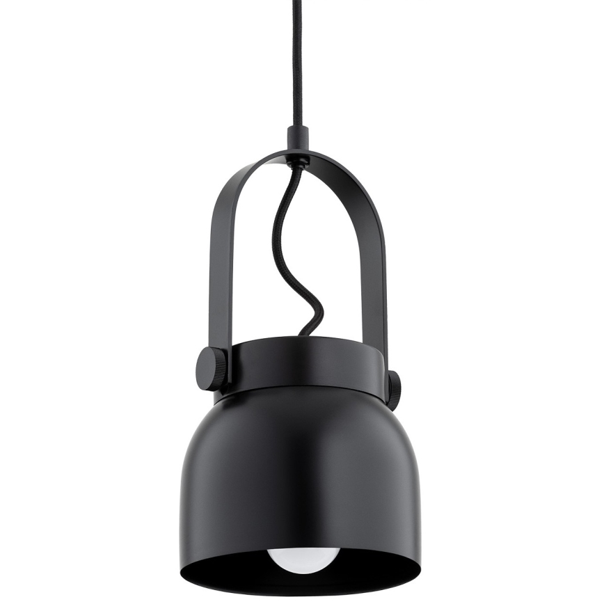 Argon 8291 - Lustr na lanku LOGAN 1xE27/15W/230V pr. 14 cm černá