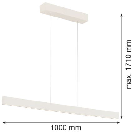 Argon 8302 - LED Lustr na lanku BALANS LED/35W/230V 3000K krémová