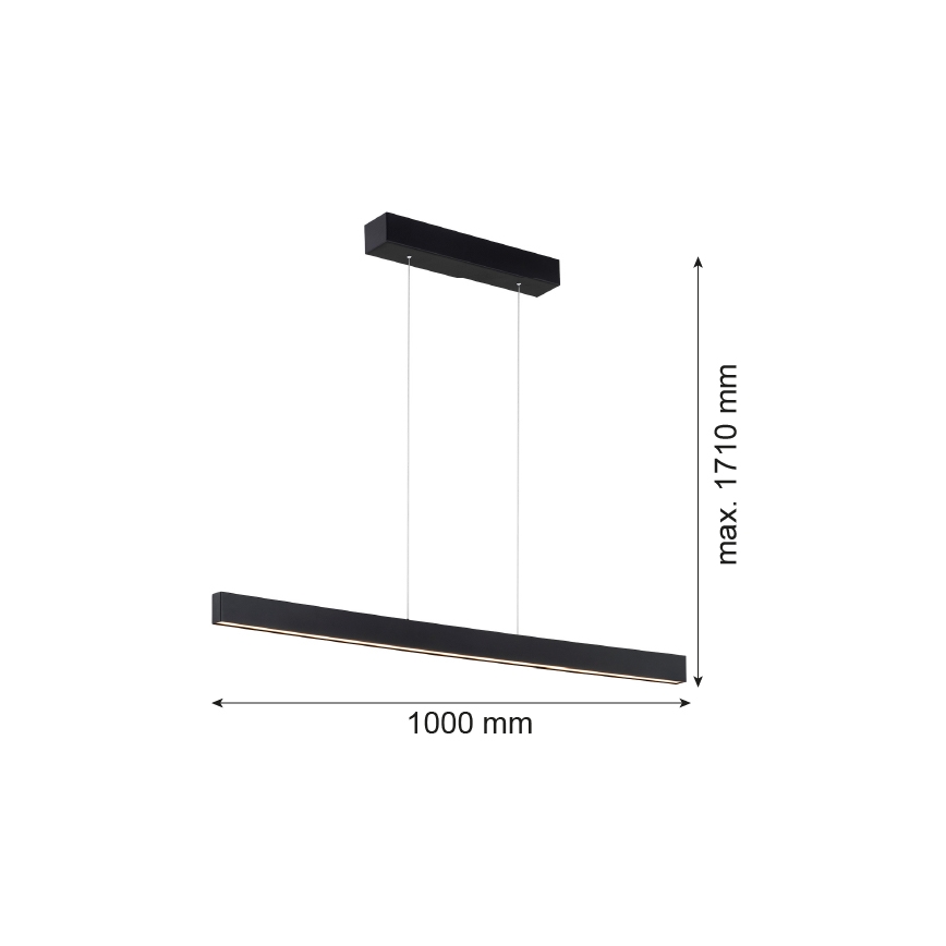 Argon 8303 - LED Lustr na lanku BALANS LED/35W/230V 3000K černá