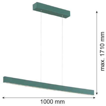 Argon 8305 - LED Lustr na lanku BALANS LED/35W/230V 3000K zelená