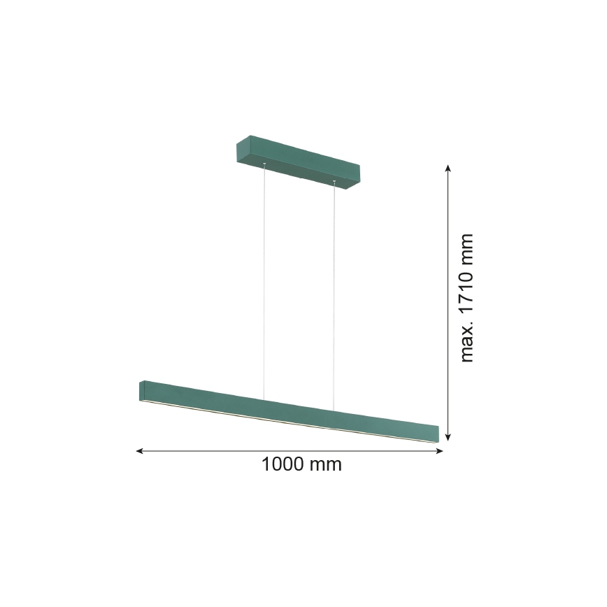 Argon 8305 - LED Lustr na lanku BALANS LED/35W/230V 3000K zelená