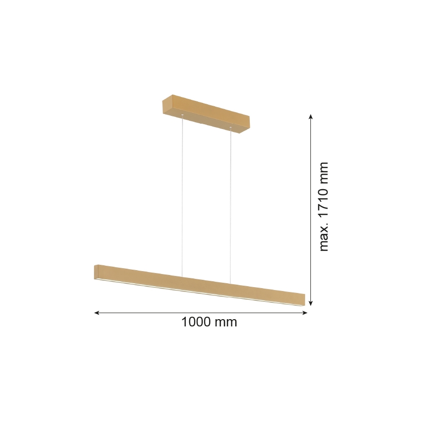 Argon 8306 - LED Lustr na lanku BALANS LED/35W/230V 3000K zlatá