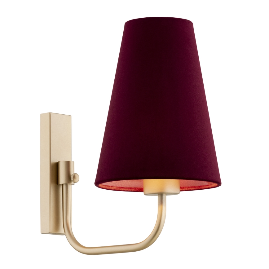 Argon 8313 - Nástěnná lampa SAFIANO 1xE27/15W/230V vínová