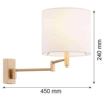 Argon 8314 - Nástěnná lampa DOLCE 1xE27/15W/230V