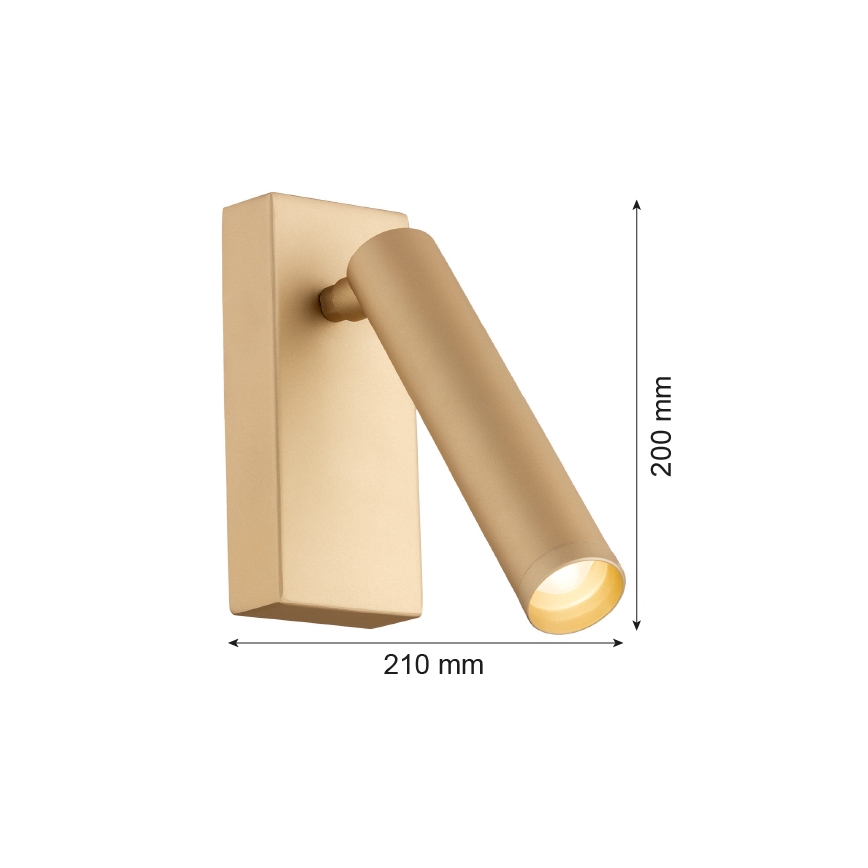 Argon 8326 - LED Nástěnné bodové svítidlo RIO LED/4,2W/230V 3000K zlatá