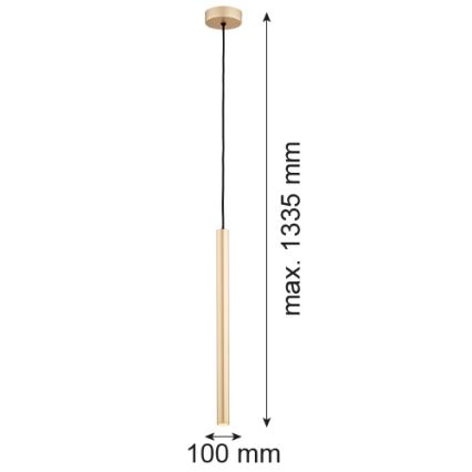 Argon 8327 - LED Lustr na lanku RIO LED/4,2W/230V 3000K zlatá