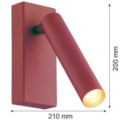 Argon 8330 - LED Nástěnné bodové svítidlo RIO LED/4,2W/230V 3000K červená