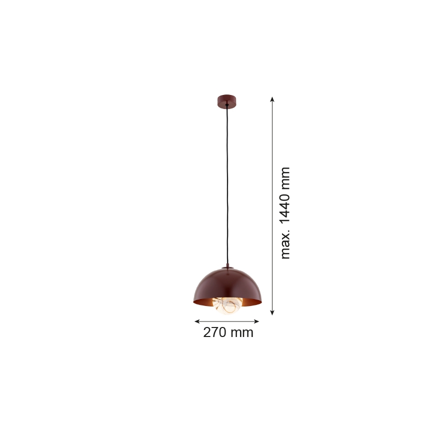 Argon 8444 - Lustr na lanku PIAVA 1xE14/7W/230V alabastr hnědá