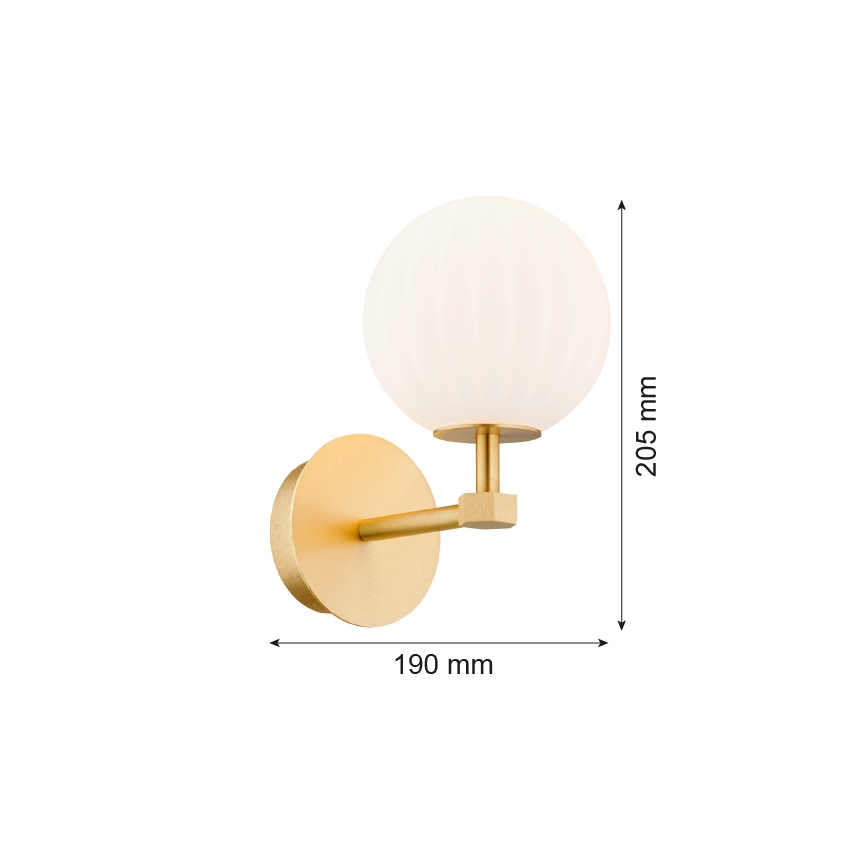 Argon 8502 - Nástěnná lampa PALOMA 1xE14/7W/230V zlatá/bílá