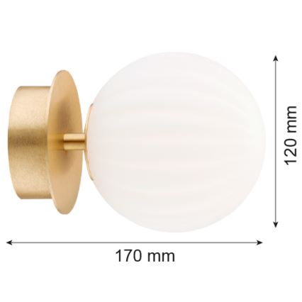 Argon 8504 - Nástěnné svítidlo PALOMA 1xE14/7W/230V zlatá/bílá