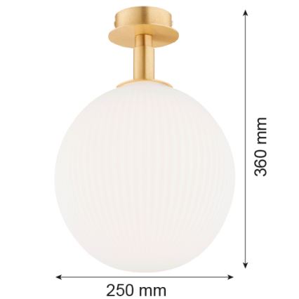 Argon 8505 - Stropní svítidlo PALOMA 1xE27/15W/230V zlatá/bílá