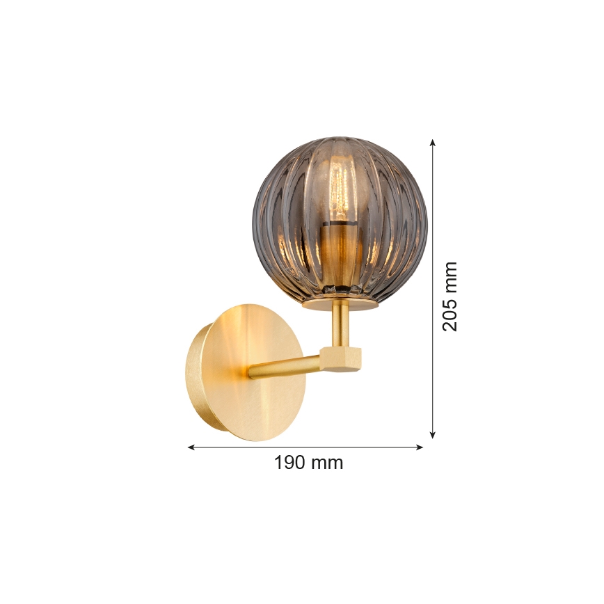 Argon 8508 - Nástěnná lampa PALOMA 1xE14/7W/230V zlatá/černá