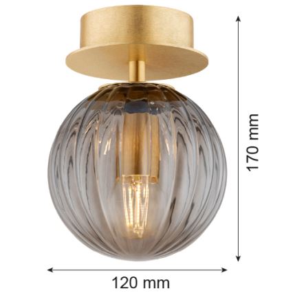 Argon 8510 - Nástěnné svítidlo PALOMA 1xE14/7W/230V zlatá/černá