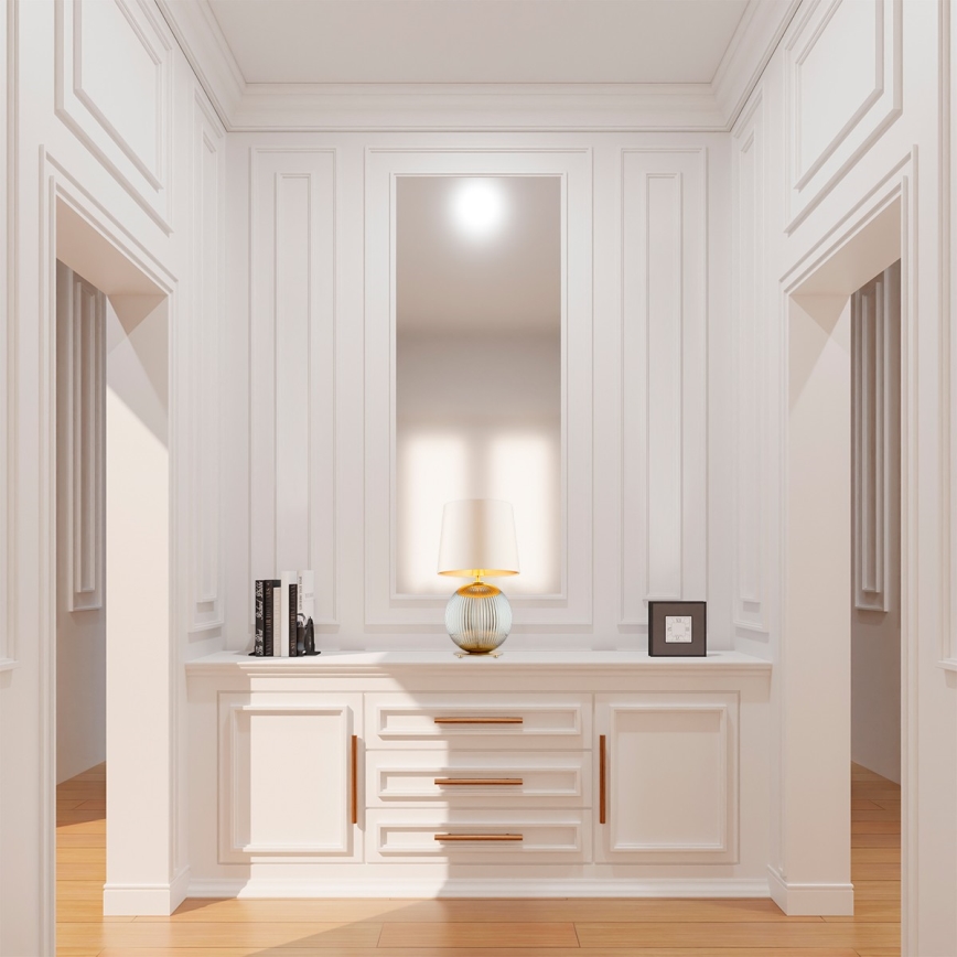 Argon 8530 - Stolní lampa HAMILTON 1xE27/15W/230V 54 cm krémová/šedá