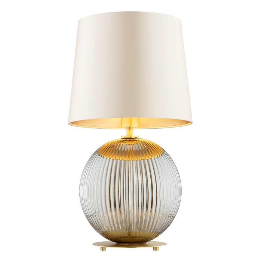 Argon 8530 - Stolní lampa HAMILTON 1xE27/15W/230V 54 cm krémová/šedá