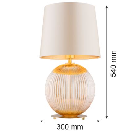 Argon 8535 - Stolní lampa HAMILTON 1xE27/15W/230V 54 cm krémová/béžová