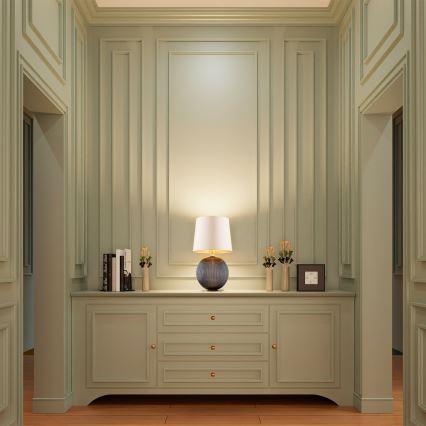 Argon 8538 - Stolní lampa HAMILTON 1xE27/15W/230V 54 cm krémová/černá