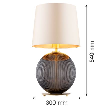 Argon 8538 - Stolní lampa HAMILTON 1xE27/15W/230V 54 cm krémová/černá