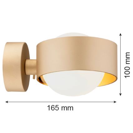 Argon 8567 - Koupelnové nástěnné svítidlo MASSIMO PLUS 1xG9/6W/230V IP44 zlatá