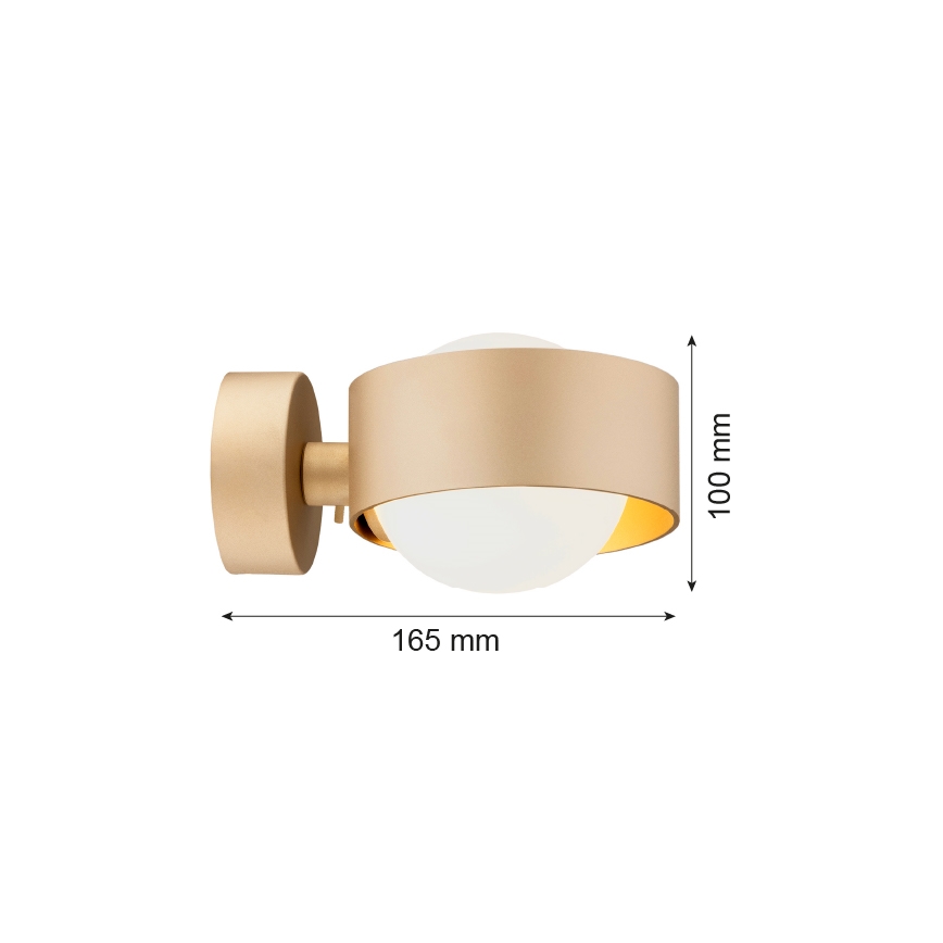 Argon 8567 - Koupelnové nástěnné svítidlo MASSIMO PLUS 1xG9/6W/230V IP44 zlatá