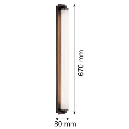 Argon 8623 - LED Nástěnné svítidlo HAMPTON LED/34W/230V 3000K černá